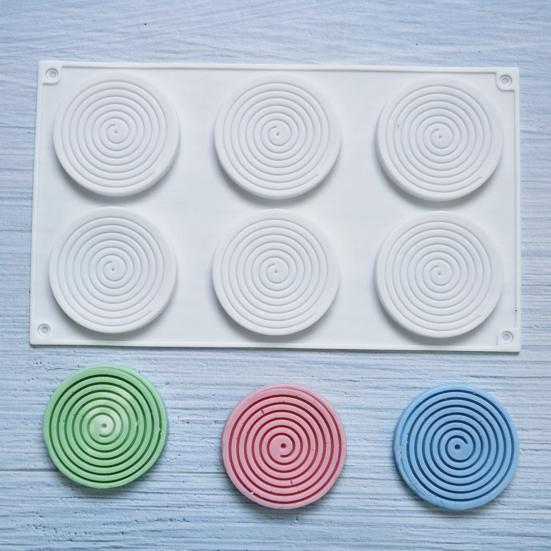 Многоразовая форма для торта, легко высвобождающаяся пищевая мягкая силиконовая форма для выпечки льда, шесть гравитационных форм для печенья, инструменты для выпечки