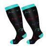 2XL-4XL Knee High Stockings Plus Size Calves Leg Stockings Colorful Compression Socks  Women