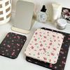 Retro Floral Folding Makeup Mirror - Portable Vanity for Dorms and Homes