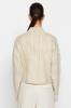 Women's Fashion New Cardigan Stone Soft Textured Zipper Hair Braided Knitwear Cardigan