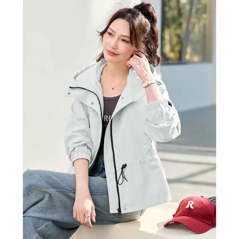 TERRE BLEUE Women's Hooded Short Parka Jacket