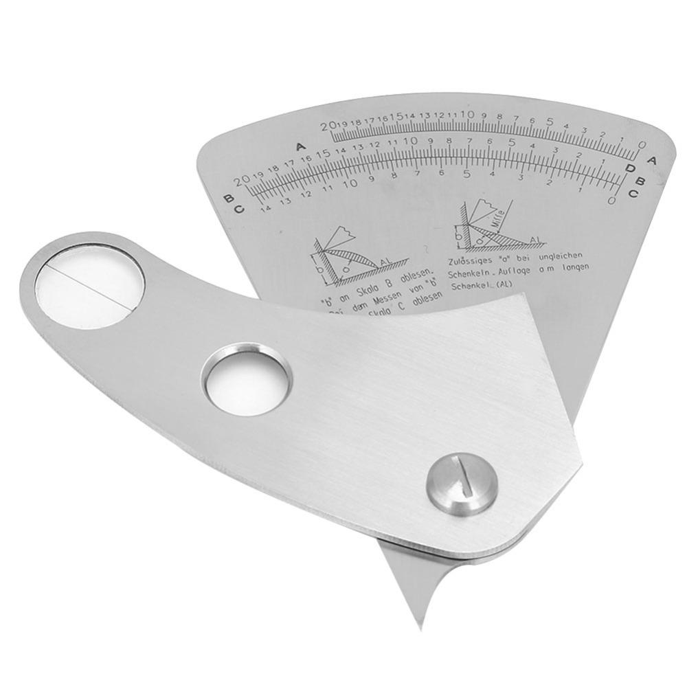 Stainless Steel Welding Inspection Tool 0 20mm Measuring Range Angle Test Ruler  Welding Engineers
