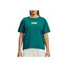 Under Armour Project Rock Logo Print Crew Neck T-Shirt Women Tops Aqua 1376917-722