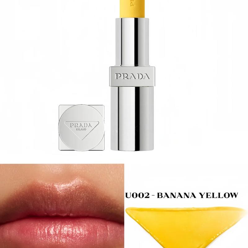 Prada Бальзам для губ Серия полупрозрачных помад Помада Умное увлажнение Оригинальные полупрозрачные розовые губы Помада "Банан" U002 без подарочной упаковки