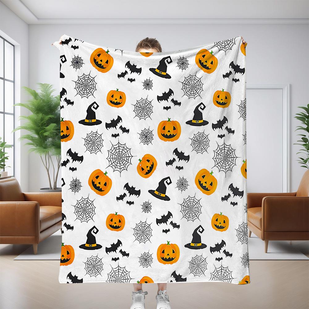 Halloween decorations Printed Blanket for Sofa Bed Travel Camping Living Room Office Conditioning Blanket for All Seasons Gifts