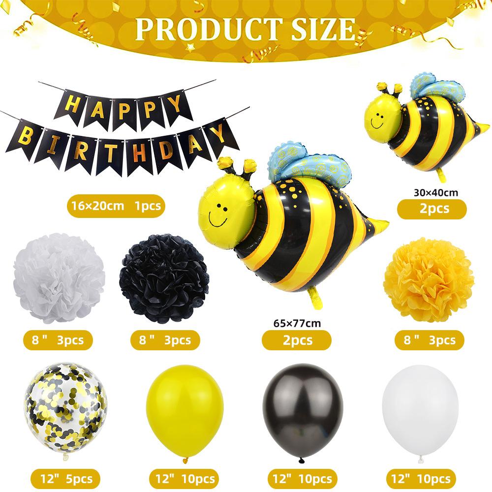Набор шаров-божьих коровок, бумажных шаров-цветов, пчела, лягушка, насекомое, животное, вечеринка по случаю дня рождения