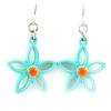 [R7766] - Серьги «Флора» бирюзового цвета - 25 мм