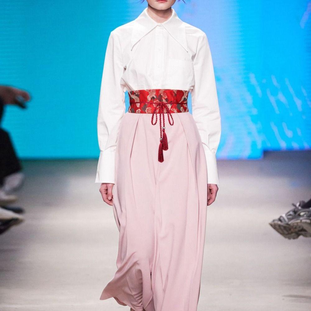 Тассел Ханфу Поясной ремень Китайский стиль Ткань Широкий ремень Мода   Декоративное платье