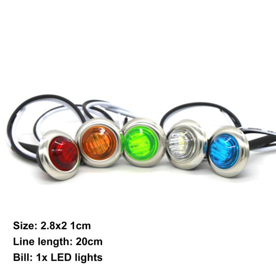 Кормовой фонарь, простой в установке, высокая яркость, водонепроницаемый светодиодный боковой габаритный фонарь 12 В для прицепа