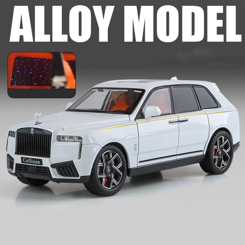 1/24 2025 Rolls Royce Внедорожник Cullinan Сплав Роскошный Модель Автомобиля Литье под Давлением Металлическая Игрушечная Машина Транспортные Средства Модель Звук Свет Симуляция Подарок для Детей