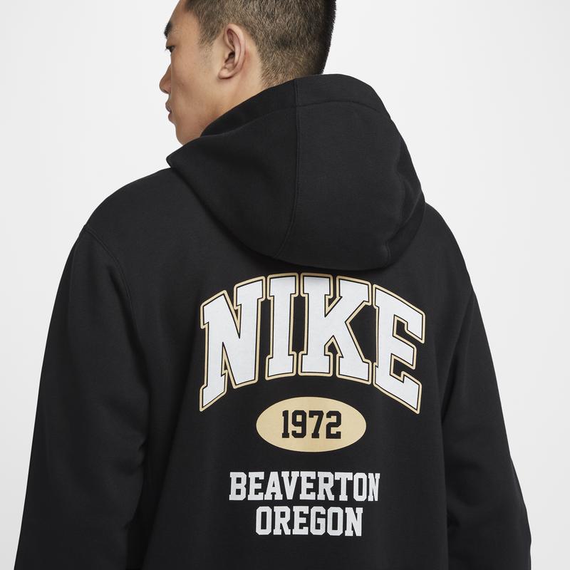 Nike Мужская флисовая куртка с капюшоном на молнии Sportswear Club Черный HV1064-010