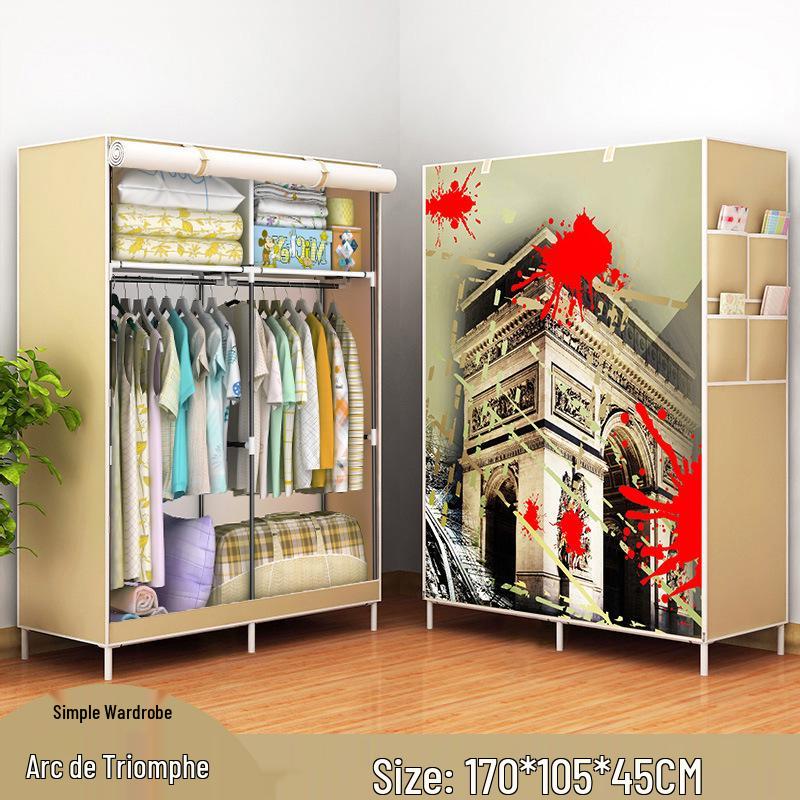 Yarui Fan Компактный пылезащитный тканевый шкаф для общежития