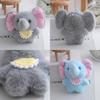 Cute Elephant Plush Doll With Premium Velvet Fabric For Bag And Home Decor