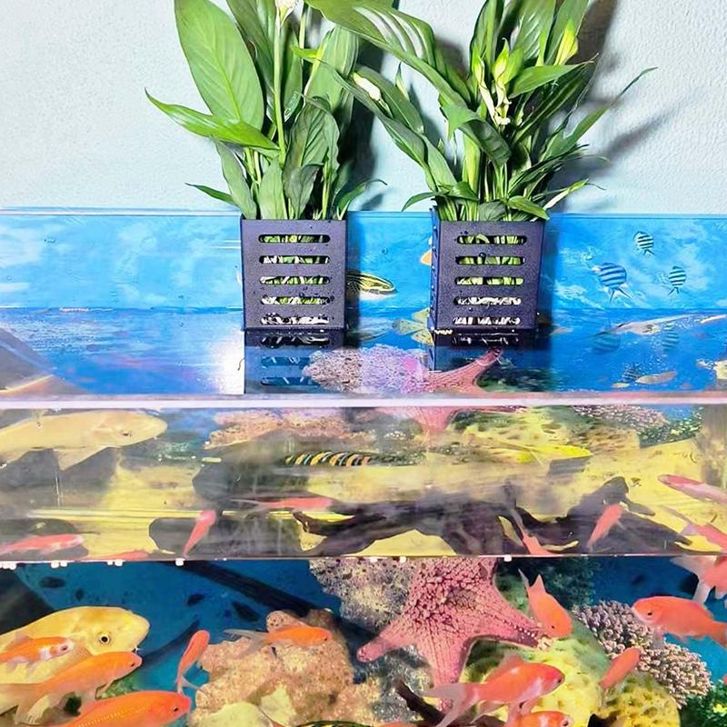 Плавающий подвесной держатель для аквариумных растений, крючки, горшок для водных растений, аквариумные кашпо, чашки, корзины для цветов, украшения для акваскейпа