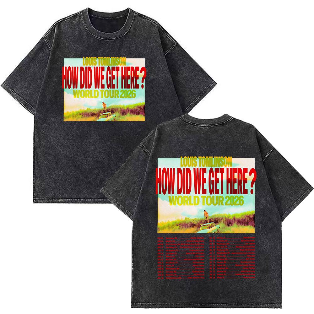 Louis Tomlinson Lemonade A Little Taste Is All You Need New Album Print T Shirt Unisex Women Fashion Vintage Washed Loose Tee