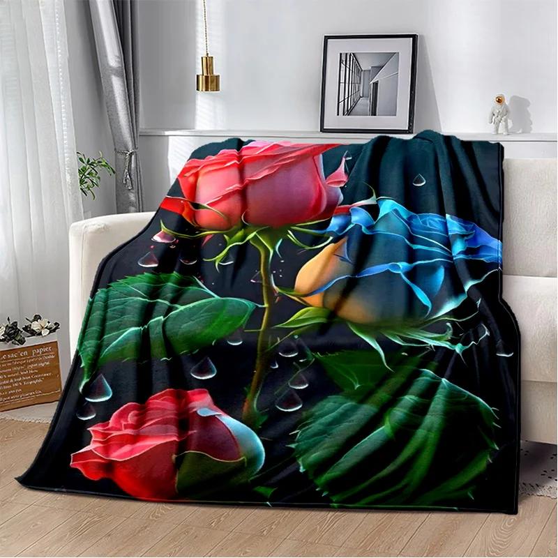 Nordic Love Rose Flowers Daisy одеяло, мягкое одеяло для дома, спальни, кровати, дивана, пикника, путешествия, офиса, отдыха, одеяло, детское одеяло