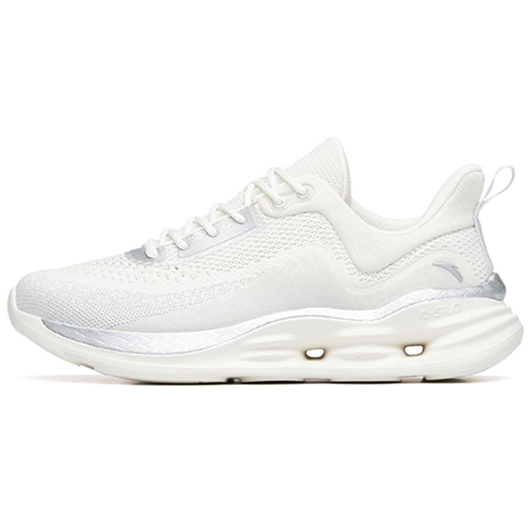 Anta Training Series Shock Absorbing Non-Slip Wear-Resistant Breathable Lightweight Low-Top Running Shoes Women Sneaker Silver 922217704-1