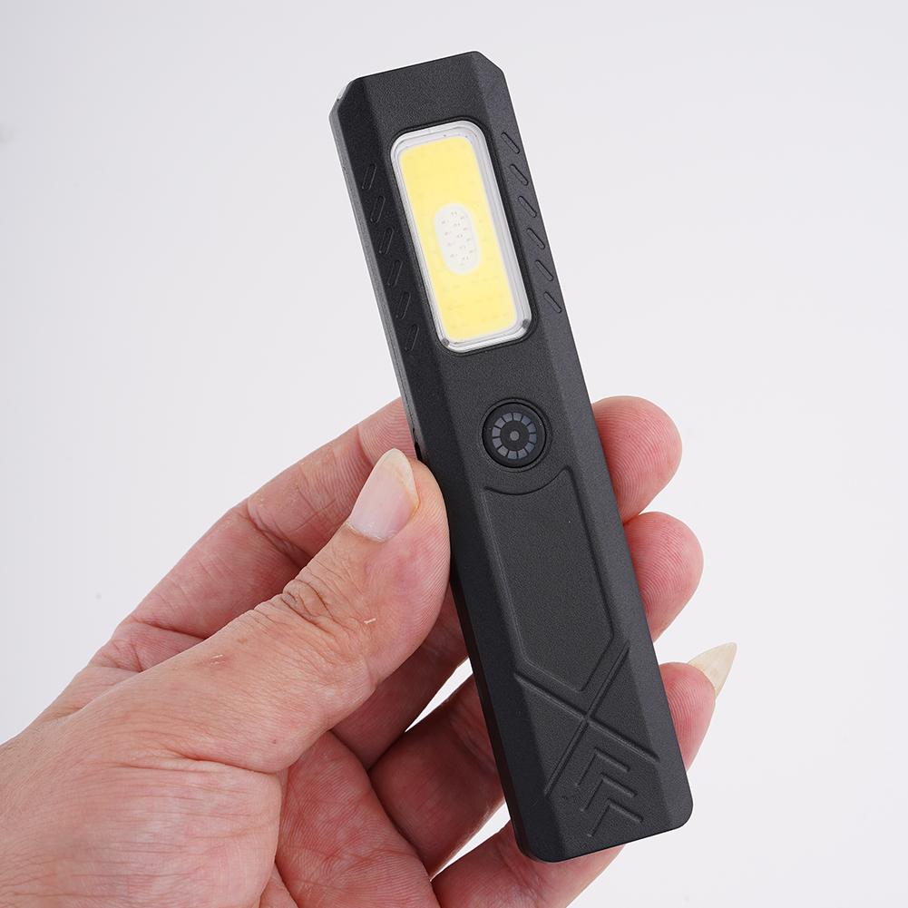 Mini EDC Flashlight Strong Magnetic Portable USB Rechargeable COB Worklight With Pen Clip For Outdoor Camping Fishing