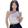 Women's Solid Sexy Vest Summer Off Shoulder Sleeveless Knitted Crop Tank Top Camisole