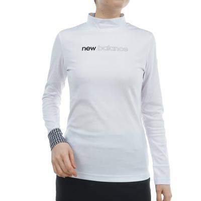Женская гольф-рубашка с длинным рукавом и воротником-стойкой New Balance (Прохладный на ощупь, Сохранение формы, Эластичность) / 012-4167502 030_Белый 2 [L]