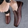 Brand Slip-On Genuine Leather Loafers Men Casual Shoes Designer Spring Summer Mocasines Hombre Driving Loafer Lofer Loffers