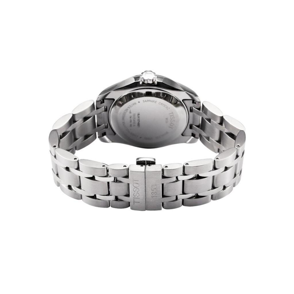 Tissot Мужские часы Tissot T-Classic Couturier с кварцевым механизмом, водонепроницаемостью 100 м, диаметром 39 мм, белым циферблатом и корпусом из нержавеющей стали T035.410.11.031.00