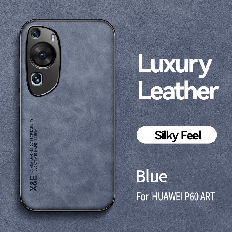 KEYSION Роскошный кожаный чехол для Huawei P60 P60 Pro, мягкий силиконовый + противоударный чехол для задней панели телефона из поликарбоната для Huawei P60 Art P60 Pro