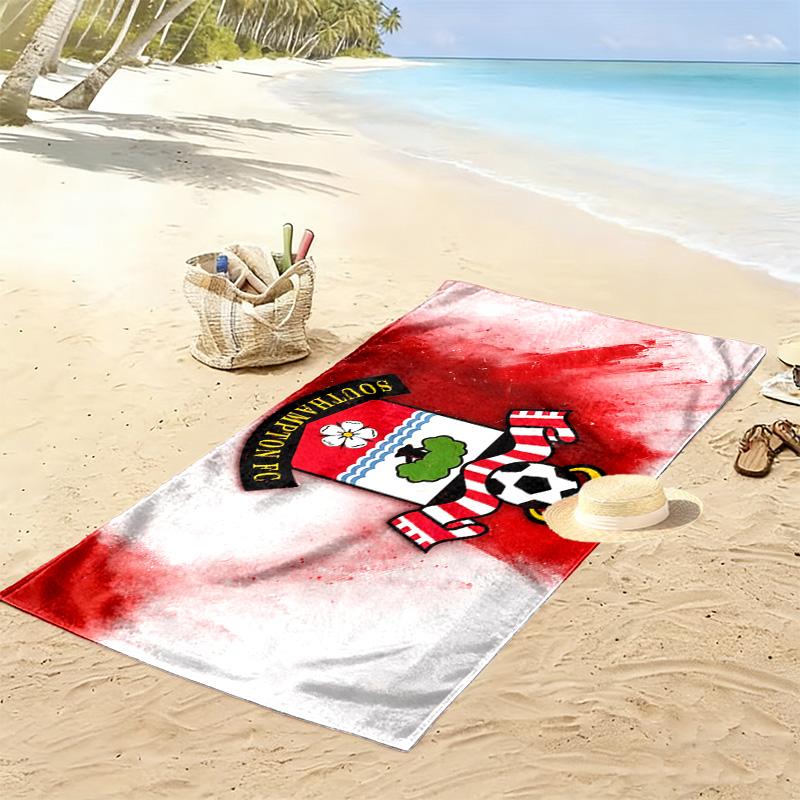 Southampton F.C Print Beach Towel, Large Soft Quick Dry Towel for Beach Camping Swimming