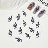 50 Pcs Flatback Nail Art Decoration 3D Snake Nail Stickers Snake Nail Art Accessories  Women