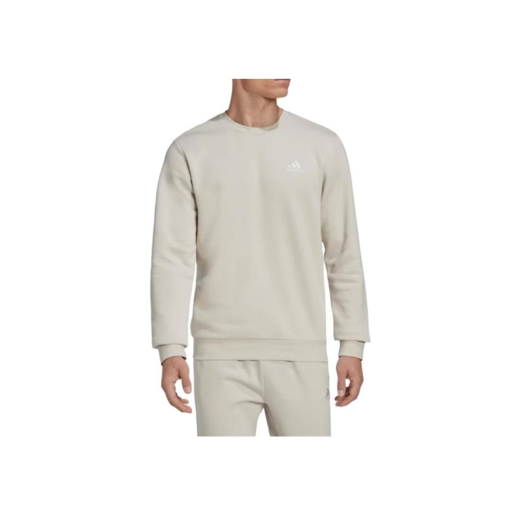 adidas Feelcozy вышитый логотип круглый вырез толстовка мужская топы белый HL2282