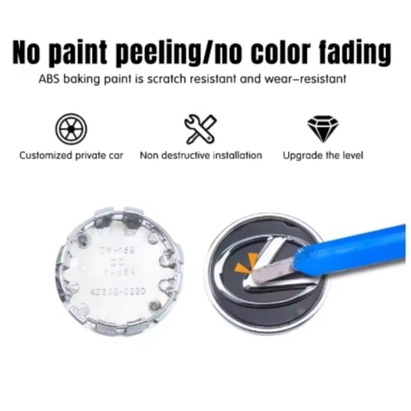 MVTT4 4Pcs 62MM Car Hub Caps For Lexus CT ES GS NX IS250 CT200h IS300h Accessories Auto Wheel Center Cap Hubcap Rim Covers Styling
