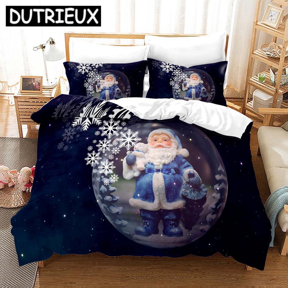 New Merry Christmas 3D Printed Bedding Set Duvet Covers Pillowcases Comforter Bedding Set Bedclothes Bed Linen 21