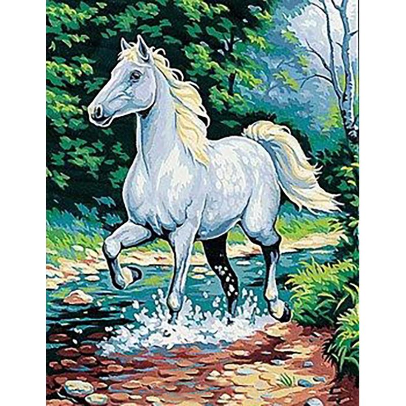 DIY лошадь 5D алмазная живопись полная круглая дрель животное Алмазная вышивка крестиком мозаика настенное искусство стразы домашний декор