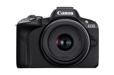 Canon Беззеркальная однообъективная камера EOS R50 со стандартным зум-объективом 375 г (РФ-С18-45) Черный/APS-C/приблизительно. EOSR50BK-1845ISSTMLK