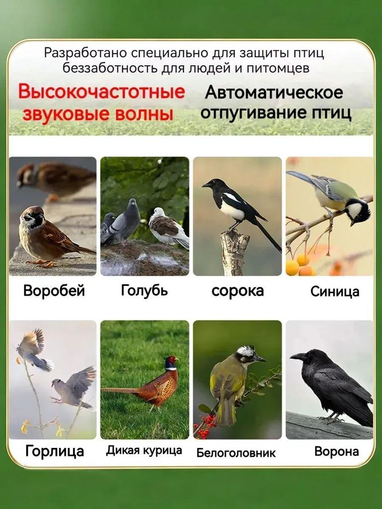 Ultrasonic bird repellent for cherry orchard