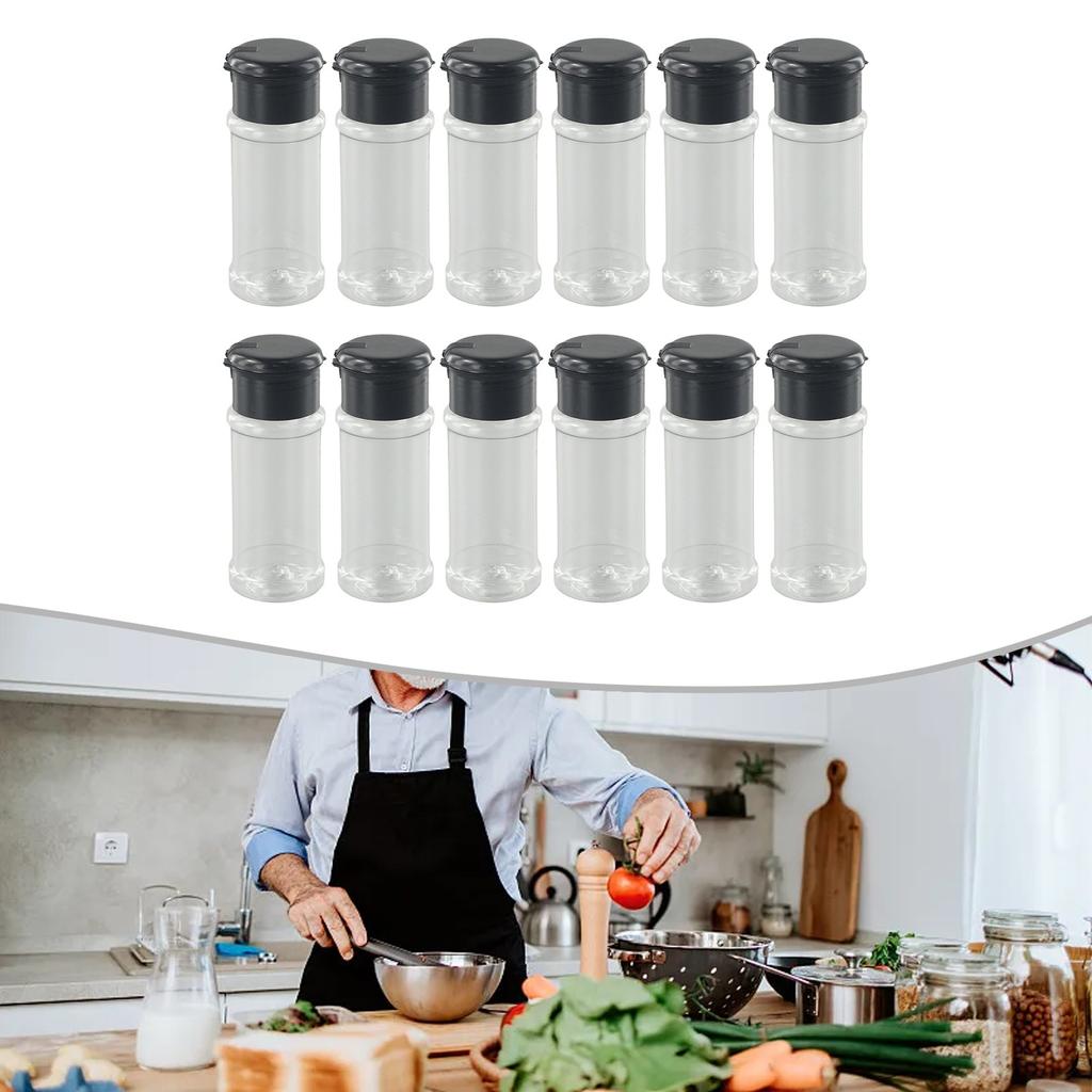 Salt Pepper Container Bottle Container Holder Black Restaurant Kitchen