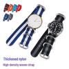 NATO Thickened Nylon Canvas Watch Strap with Steel Buckle, 20mm