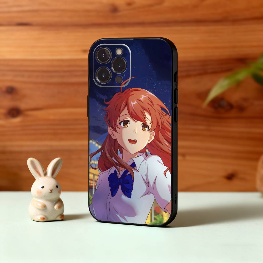 Koe no Katachi - Сёко Нисимия - Аниме Фильм Чехол для Телефона Для iPhone17,16,15,14,13,12Plus,Pro Max,XS,5G Мягкий Силиконовый Черный Чехол