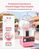 Electric Cotton Candy Machine, 1000W Electric Floss Maker With Cover, Commercial Cotton Candy Machine w/Stainless Steel Bowl & Sugar Scoop, Ideal for
