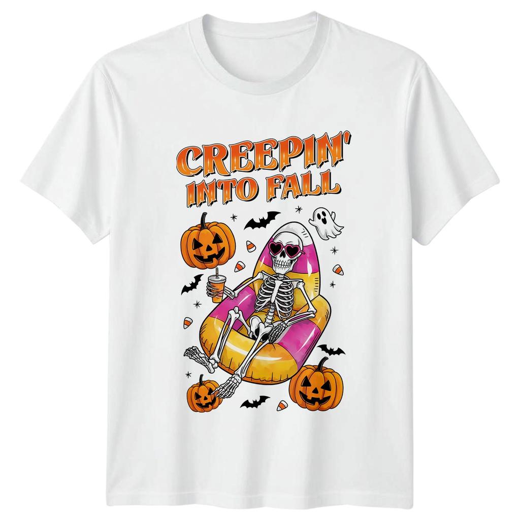 Creepin Into Fall TShirt Autumn Fall Halloween Halloween Gift For Him And Her