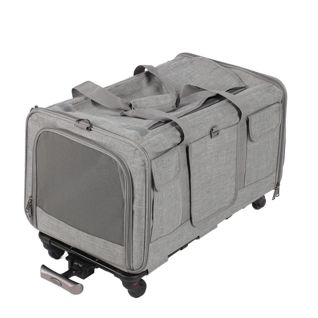 Переноска для домашних животных Многоцелевая портативная дышащая складная съемная переноска на колесах для собак и кошек