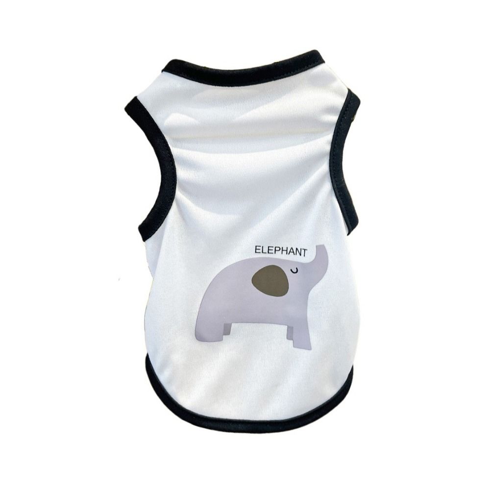 Тонкая майка с рисунком собаки из мультфильма, сетчатая футболка с рисунком животных, жилет из полиэстера для щенков, дышащая летняя одежда для собак и кошек