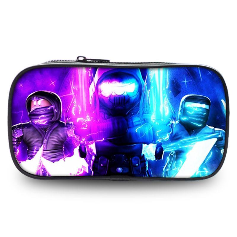 Вместительный пенал Roblox из прочной ткани Оксфорд с забавными рисунками для студентов