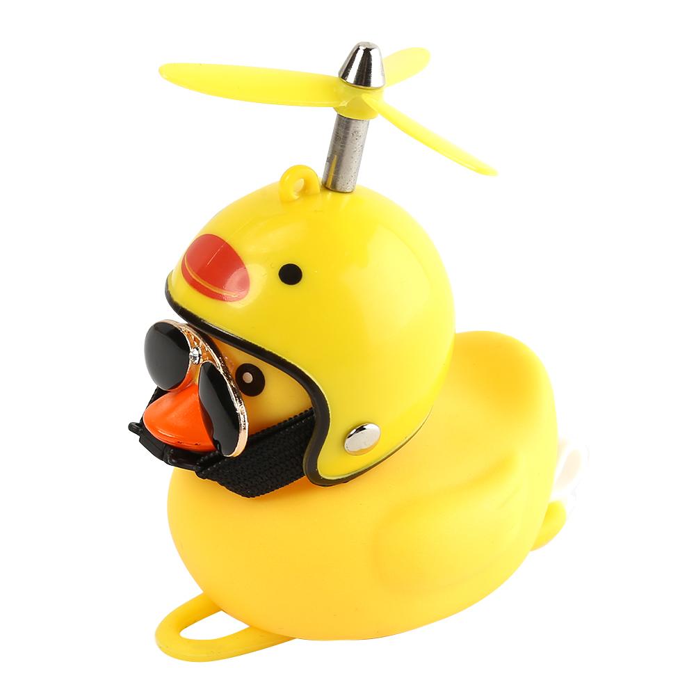 Автомобильные аксессуары Желтая утка со шлемом для мотоцикла/велосипеда с фарами Автомобильные аксессуары Утка в машине Украшение салона автомобиля