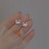 Opal Cat Stud Earrings Female Cute Temperament Kitten Earrings