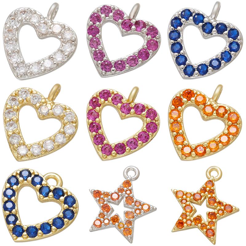 CZ Small Earring Charms for DIY Jewelry Making Accessories Supplies Crystal Mini Pendant for Handmade Earrings:VD774