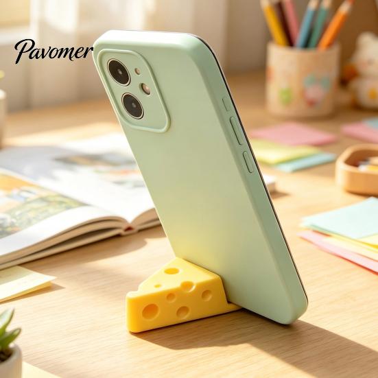 Маленький аксессуар для телефона 3D-печатный держатель для сыра, милый мини-держатель с портативной подставкой, кольцо-брелок, легкий настольный держатель для планшета, держатель для комнаты в общежитии
