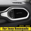 Для Jeep Renegade 2015 2016 2017 2018 2019 2020 2024 2024 2024 ABS Накладка на панель приборов автомобиля, рамка, наклейки на решетку воздуховода