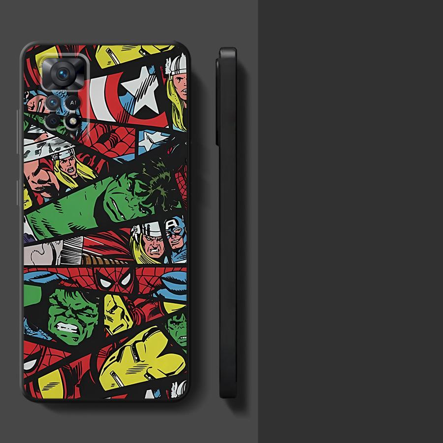 Чехол для телефона Funda для Xiaomi Redmi Note 10S 9S 7 8 10 13 Pro Plus 11 11s 12s 14 12 Pro 9 Marvel Мстители Капитан Америка