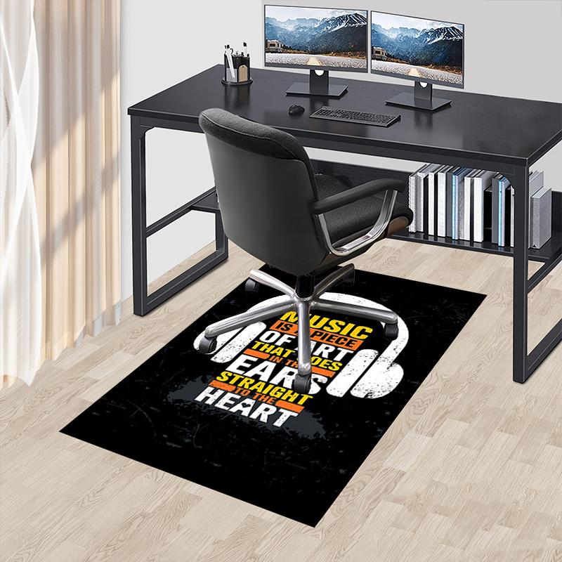 Music is a Piece of Art That Goes in the Ears Straight to the Heart Chair Mat Office Carpet Gift for Office Bedroom Living Room Various Rooms